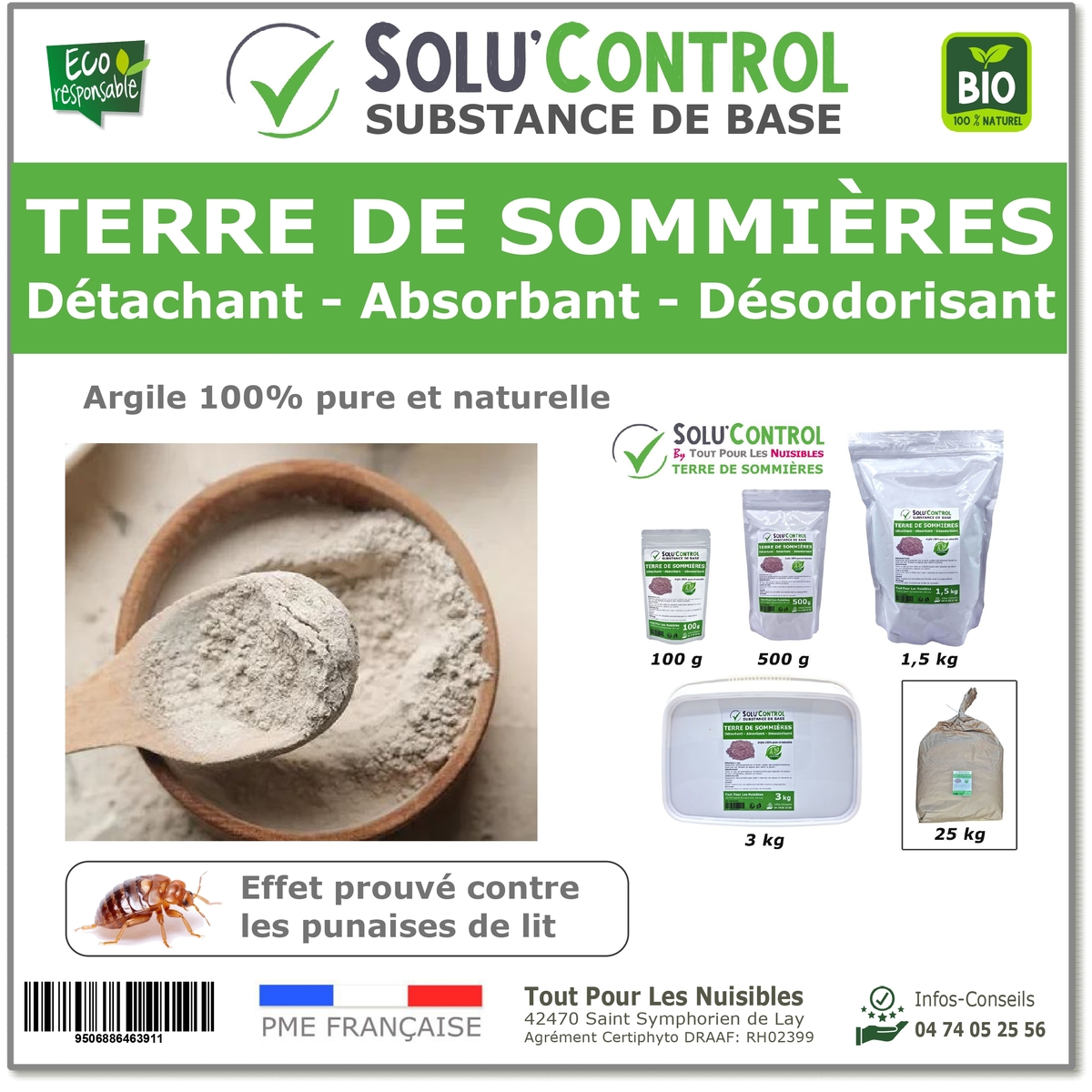 Terre de Sommières, détachant naturel- absorbant - désodorisant, SOLU
