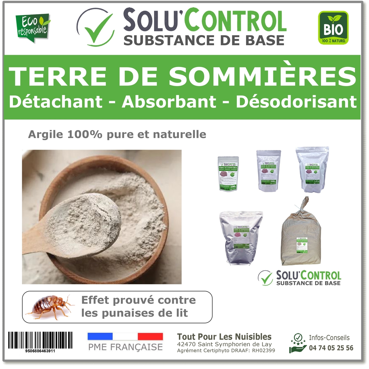 Terre de Sommières, détachant naturel- absorbant - désodorisant, SOLU
